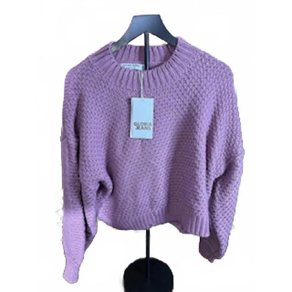 Sweaters - Cozy Lavender Knit Sweater by Gloria Jeans Medium NEW NWT